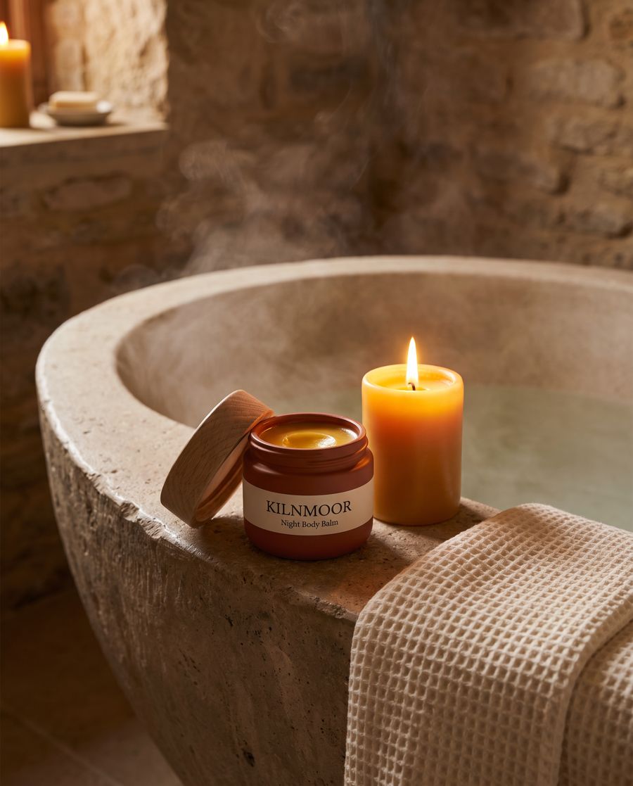 KILNMOOR Night Body Balm: bath scene